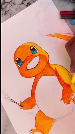 how to draw cute Charizard 🥰#shorts #pokimon