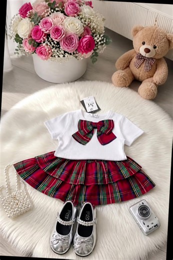 bộ váy bé gái nơ to#ongmật #tiktok #xuhuong #bộloc24gio #tiếpthịliênkết