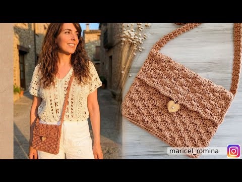 Easy, quick and inexpensive crochet mini bag fan-shaped purse tutorial (no sewing required)