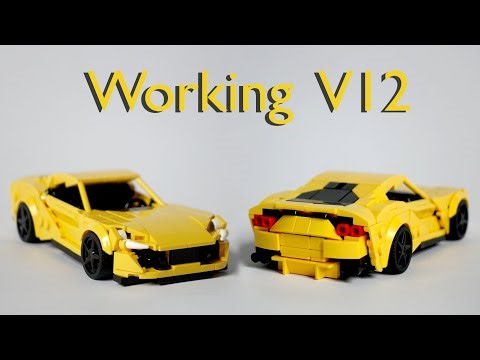 Lego Ferrari 812 MOC with Working V12 #speedchampions #lego #ferrari