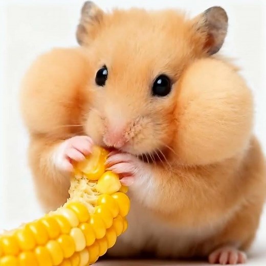 Cute Hamster Eating Corn ASMR 🐹🌽 | Relaxing & Healing Animal Video 4K