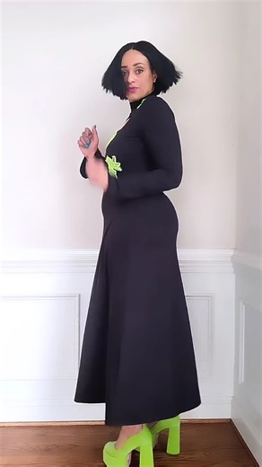 #repost from Ambassador Keechii B Style "I recently created Simplicity Sewing Pattern #S9466 . The plan was to make a solid, sleek black dress, but neon appliqués happened, and I love it even more! 🥰 Sometimes, my projects don't end up where I plan, but once I sit down to my @babylocksewing, I know that whatever comes out of the other end of my #babylockaltair it will be a product of pure creativity! Because it's all about the creative process, right?! Pattern: @simplicity_creative_group #S9466
