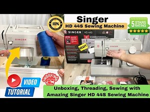 UNBOXING ,THREADING AND SEWING ON AMAZING SINGER HD 44S SEWING MACHINE #singer
