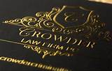 Photos of Silver Embossed Business Cards