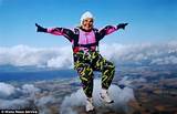 Pictures of Old Lady Skydiving