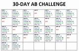 Ab Workouts Calendar