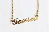 Pictures of Gold Necklaces With Your Name