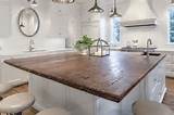 Wood Plank Kitchen Island Pictures
