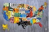 Images of License Plate Usa Map Metal