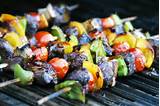 Vegetable Kabobs On Gas Grill Images