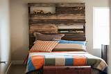 Pallet Headboard With Shelves Images