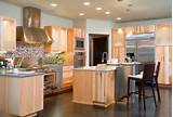 Light Wood Kitchen Cabinets With Dark Wood Floors