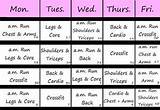 Fitness Routine Schedule Pictures