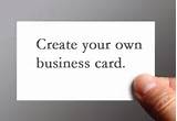 Pictures of I Want To Design My Own Business Card