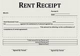 Receipt Of Rent Payment