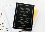 Black And Gold Foil Wedding Invitations Images