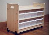 Images of Wooden Toy Shelf With Bins