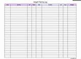 Gym Training Log Template Images