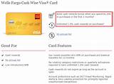 Wells Fargo Credit Card Cash Wise