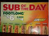 Images of Subway 6 Dollar Sub Of Day