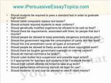 Persuasive Essay Topics For Middle School