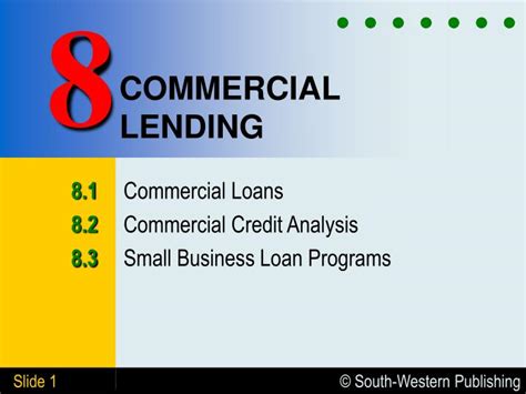 Types Of Commercial Lending