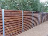 Wood Fence Metal Post Images