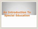 Introduction Of Special Education