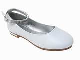 Flower Girl Shoes White Flats