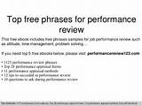 Pictures of Performance Review Key Words Phrases