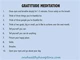 Photos of Gratitude Meditation