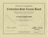 California Contractors License Status