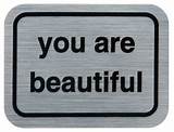 Images of You Are Beautiful Silver Stickers