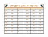 Soccer Game Schedule Template