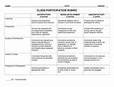 Photos of Class Participation Rubric