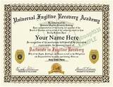 Images of Fugitive Recovery Agent Certificate