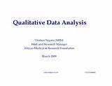 Pictures of Qualitative Research Data Analysis