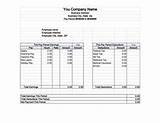 Payroll Check Excel Template Pictures