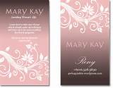Pictures of Mary Kay Business Cards