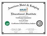 Photos of Certified Hotel Administrator Certification