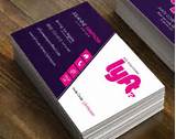 Pictures of Lyft Uber Business Cards