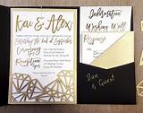 Diy Gold Foil Wedding Invitations Photos