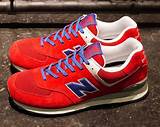 New Balance 574 Red And White Photos