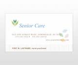 Elderly Care Business Cards