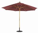 Pictures of Wood Market Umbrella Sunbrella