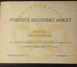 Fugitive Recovery Agent Certificate Images