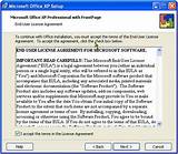 Photos of Microsoft End User License Agreement