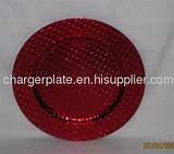 Pictures of Red Plastic Charger Plates