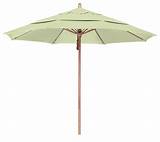 Wood Market Umbrella Sunbrella