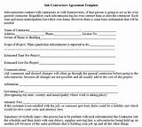 Template For Contractor Agreement Images